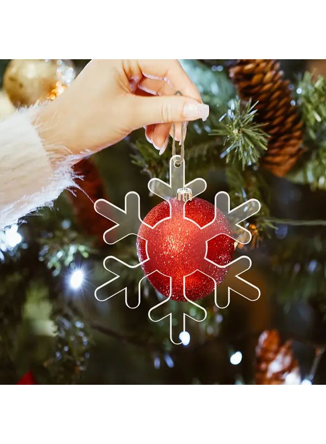Snowflake Acrylic Christmas Tree Ornament DIY Blank Decoration 1pc - Image 2